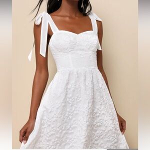White Textured Dress